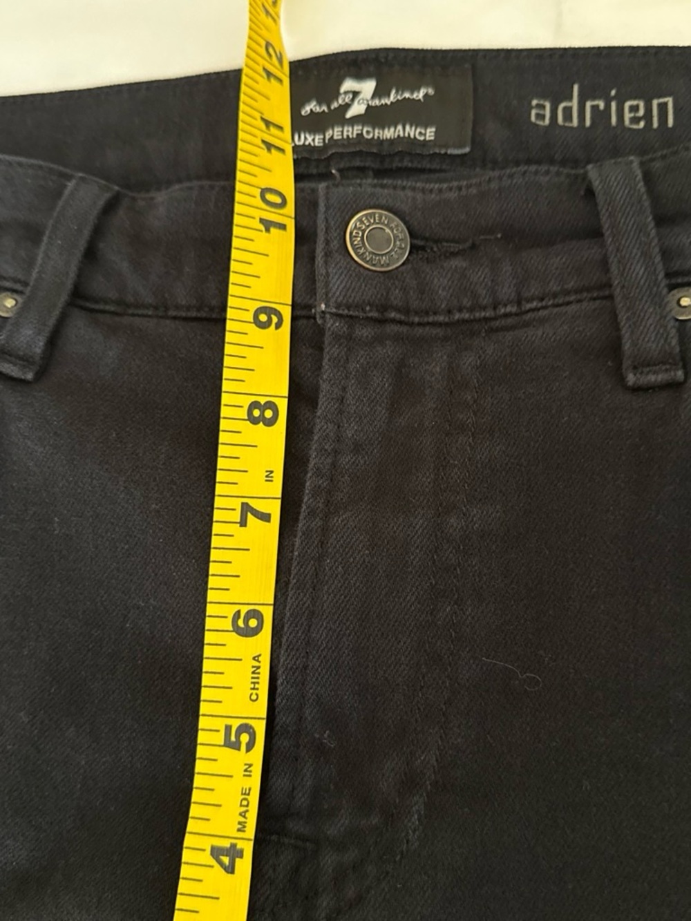 7 For All Mankind "Adrien" Slim Tapered Jeans Black, Size 31 - Picture 6 of 8
